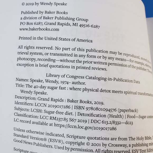 The 40 Day Sugar Fast Wendy Speake PB Book Christian - Picture 10 of 14